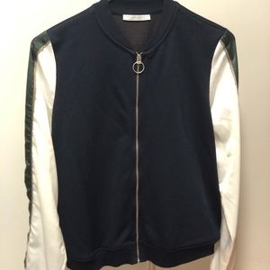 Zara navy bomber jacket